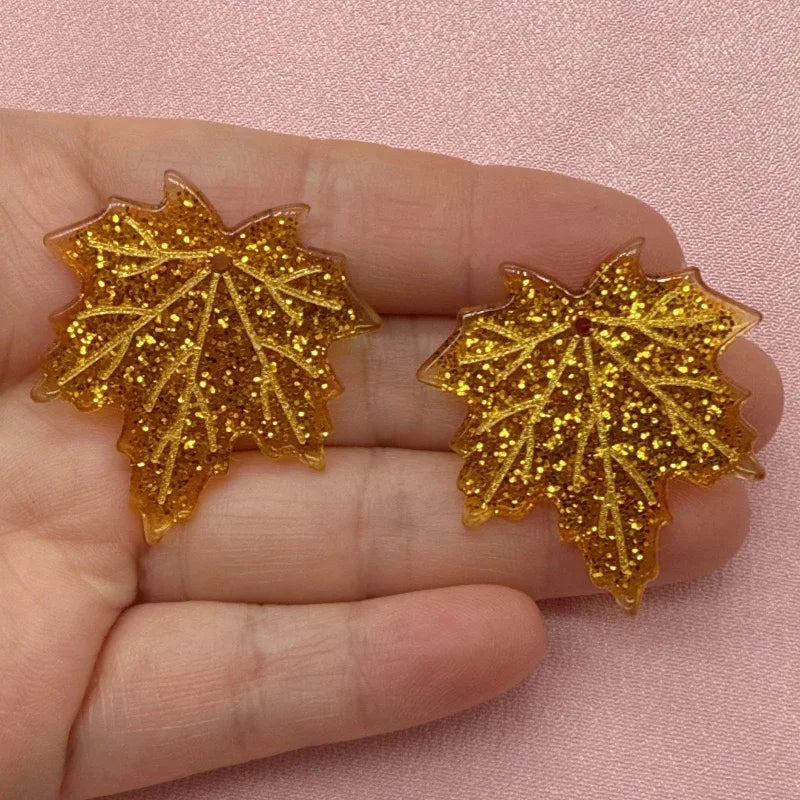Vibrant Maple Leaf Jewelry Charms