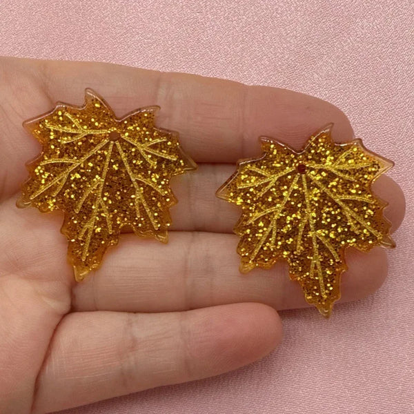 Vibrant Maple Leaf Jewelry Charms